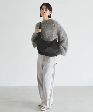 russet ラウンドビッグショルダーバッグ(CE-1292) Black2（シルバー金具）