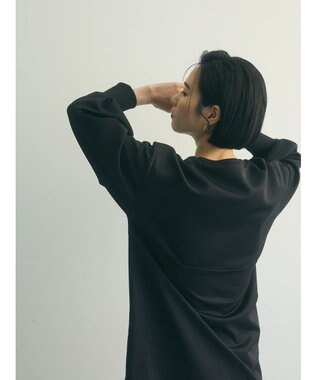 Green Parks armonia.異素材シャーリングワンピース Light Gray