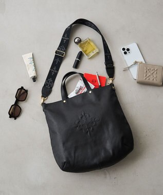 russet ソフトレザー 2WAYトートバッグ(CE-1611) Black