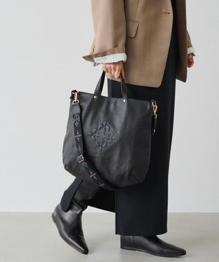 russet ソフトレザー 2WAYトートバッグ(CE-1611) Black