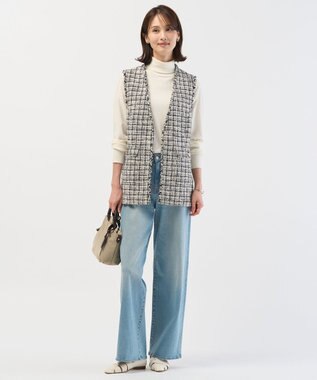 J.PRESS LADIES ファニーツイード ジレ ベージュ系