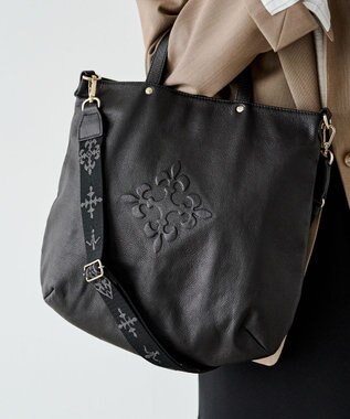 russet ソフトレザー 2WAYトートバッグ(CE-1611) Black