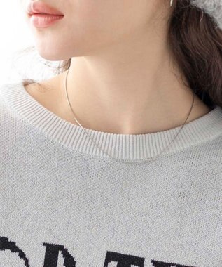 WEGO ロゴジャガードニットプルオーバー ライトグレー