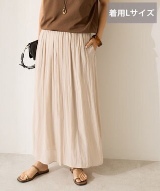 AMERICAN HOLIC 【選べる丈】接触冷感シフォンスカーチョ Light Beige