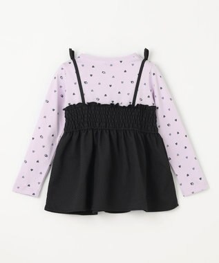 組曲 KIDS 【110-140㎝】ビスチェ＆ハートコンビ チュニック ラベンダー系