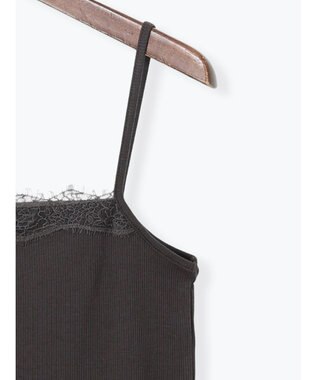 Te chichi 【接触冷感】レーストリムテレコキャミソール チャコールグレー