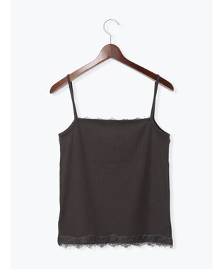 Te chichi 【接触冷感】レーストリムテレコキャミソール チャコールグレー