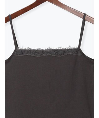 Te chichi 【接触冷感】レーストリムテレコキャミソール チャコールグレー