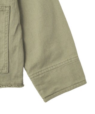 earth music&ecology 【綿100％】ノーカラーカバーオール Light Green