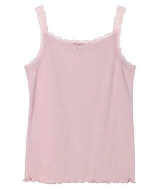 earth music&ecology ２ＷＡＹスクエア＆Vネックネックレースタンクトップ Pink