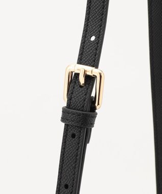 組曲 ベルトデザインスクエアショルダーバッグ ブラック系