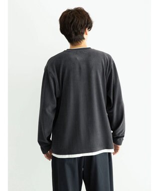 CRAFT STANDARD BOUTIQUE カットコールフェイクレーヤードプルオーバー Charcoal Gray