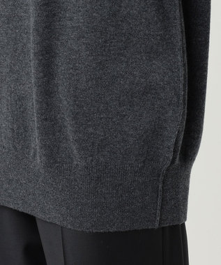 23区 【R(アール)】ウールカシミヤ クルーネックニット チャコールグレー系