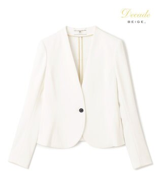 BEIGE， LUIZA / ノーカラージャケット White