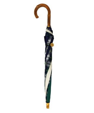 +RING 【UPF50＋】【限定/日本製】晴雨兼用傘（長ショート）GRN-CHK SR429 緑