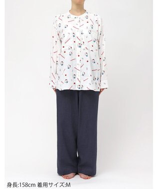ワコール／睡眠科学 パジャマ 長袖 長ズボン 綿100%(本体) 寝返りしやすい 【睡眠科学×サンリオキャラクターズ】 レディース YDX651 睡眠科学／ワコール レッド