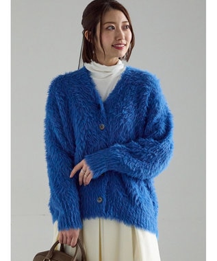 Te chichi シャギーVネックカーディガン