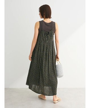 Green Parks 楊柳クレープボリュームキャミワンピース Yellow