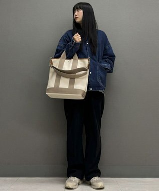 TOPKAPI 【Breath TOPKAPI】スコッチグレイン ネオレザー 縦型 A4 トート バッグ ショルダー付き L ペールベージュ