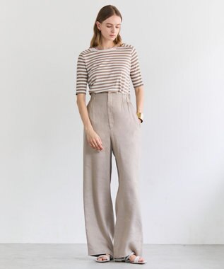 BEIGE， MICA / リネンブレンドイージーワイドパンツ  L.Taupe