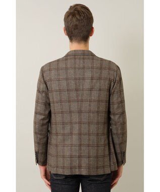 DAKS ペンチェックジャケット ブラウン