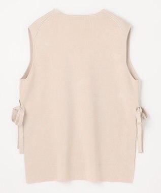 ANY L 【洗濯機可】サイドリボン ニットベスト サンドベージュ