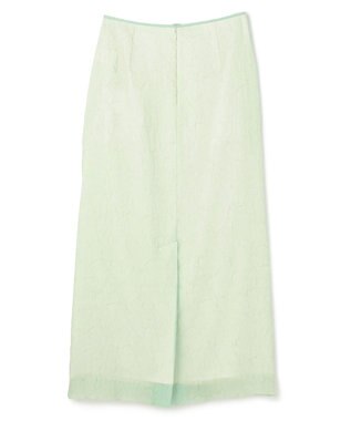 NAVE 【Nave・洗える/シアー素材】クラッシュオーガンジー スカート ライトグリーン系