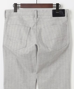 JOSEPH ABBOUD 【キングサイズ・イタリア素材/ストレッチ】ヘリンボンモールスキン5ポケットデザインパンツ ライトグレー系