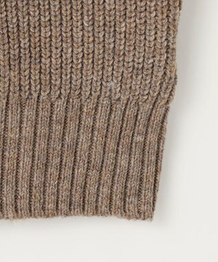 ANY ラムウールフェザーコンビプルオーバー モカ