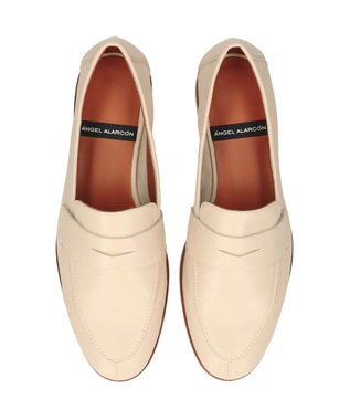 INTER-CHAUSSURES 【ANGEL ALARCON】ラウンドトウベーシックローファー アイボリー