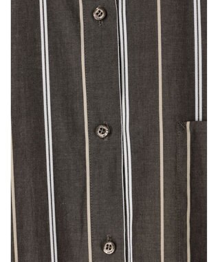 AMERICAN HOLIC ドビーストライプシャツチュニック Stripe Brown