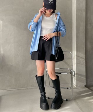 WEGO 【カップ付きインナー/SMサイズ展開】なちゅ盛れカップインアメスリタンク オフホワイト