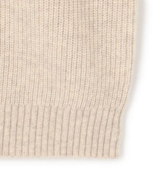 J.PRESS YORK STREET 【UNISEX】ウールカシミヤ ジップアップニット ベージュ系