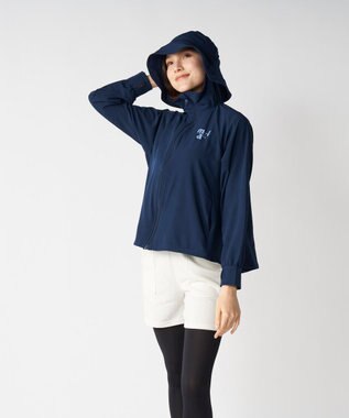 OP／FILA 【marie claire SPORT】帽子付きUVジャケット ネイビー