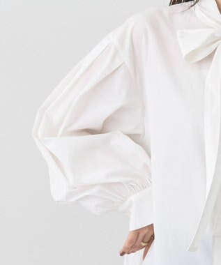 earth music&ecology 2wayボウタイブラウス Off White