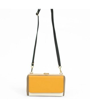 UNBILLION カシュカシュ cachecache / WEB限定カラーコンビウォレットショルダーバッグ マスタード