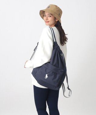 MOONBAT POLO RALPH LAUREN(ポロ ラルフローレン) 2WAYレインバッグカバー POLO PONY 撥水加工 レインバッグ ネイビーブルー