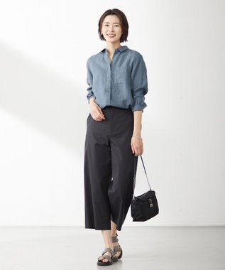 J.PRESS LADIES 【2way】ナイロンギャザー ショルダー バッグ ブラック系