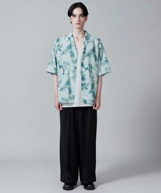 WEGO 【ユニセックス着用ITEM/MLサイズ展開】トロミアロハシャツ（S） サックス