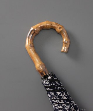 AURORA Blao（ブラオ）小花柄プリントプチ折り晴雨兼用傘（トップフラット折傘）日傘 ネイビー