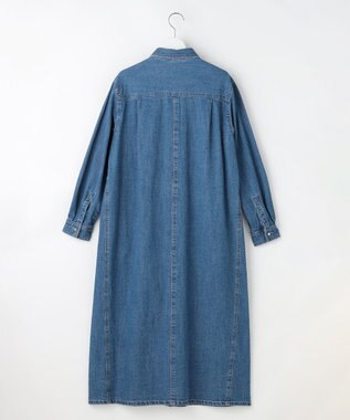 J.PRESS LADIES コットンリネン 7oz デニム シャツ ワンピース ユーズド系
