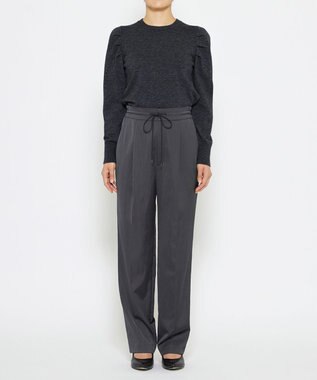 uncrave 【洗える】サテン ドロストパンツ（uncrave STANDARD） スレート