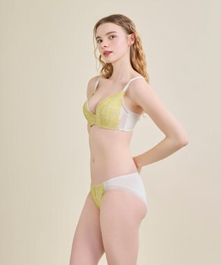 une nana cool さあわたし レース 脇高ブラジャー MADE WITH LIBERTY FABRIC ライトベージュ