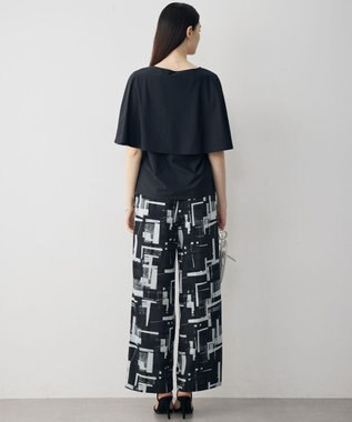 ICB L 【WEB限定カラーあり】マットスキューバ ケープデザインカットソー ブラック