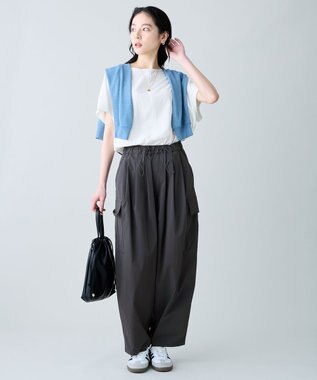 ANY 楽映えドルマンスリーブブラウス（セットアップ着用可） エクリュ