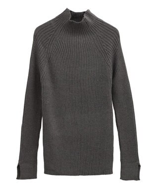 Green Parks ・Ｐｅｔｉｔ　Ｆｌｅｕｒ　ボトルネックリブニット Charcoal Gray