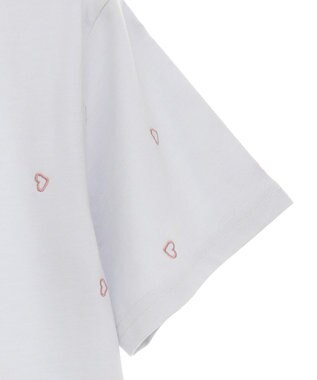 Green Parks ・ＤＯＵＢＬＥ　ＦＬＡＧＳ　ハート総柄刺繍ＴＥＥ Light Gray