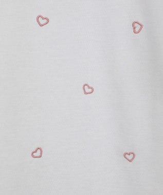 Green Parks ・ＤＯＵＢＬＥ　ＦＬＡＧＳ　ハート総柄刺繍ＴＥＥ Light Gray