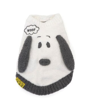 PET PARADISE スヌーピー  フェイス ニット 中型犬 ホワイト