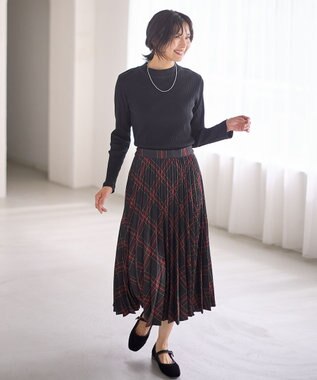 ANY テレコハイネックロングスリーブＴシャツ ブラック